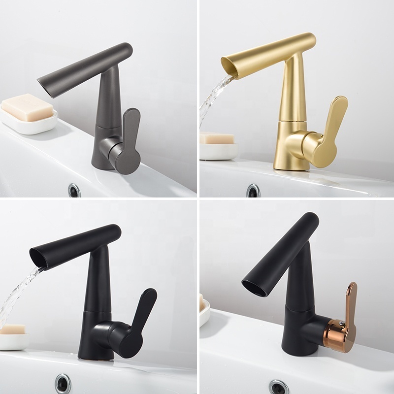 wash basin faucet bathroom sink faucet brushed gold luxury water taps modern brass vanity washbasin mixers tap bathroom sink tap