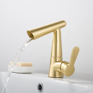 wash basin faucet bathroom sink faucet brushed gold luxury water taps modern brass vanity washbasin mixers tap bathroom sink tap