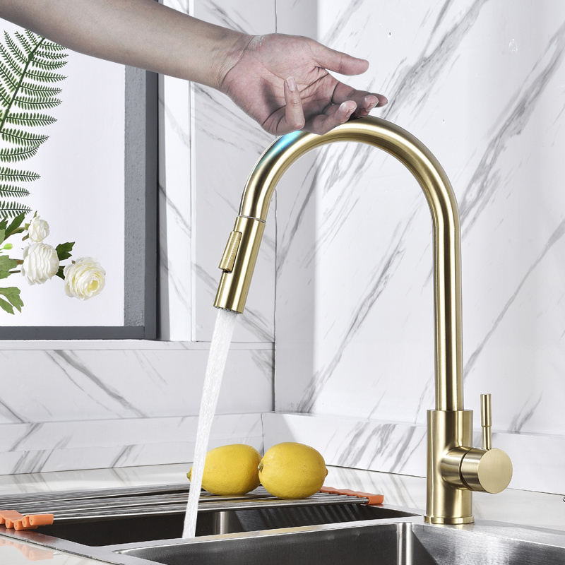 sensor kitchen faucet electric automatic smart water tap touch touchless kitchen taps brass kitchen sink faucets with sensors