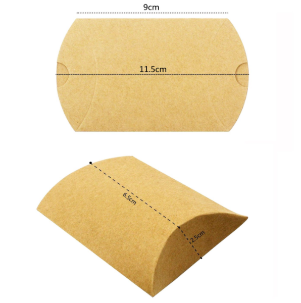 ZHONGSHAN Kraft Pillow Box Paper Candy Favor Boxes for Wedding Party Favor Gifts Apple Pie Box