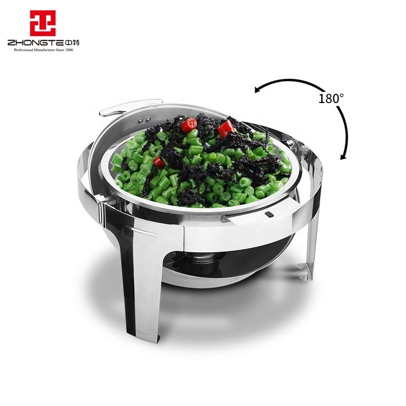 Factory Direct Sale  Hotels buffet warmer round roll top buffet serving food warmer chaffing dishes