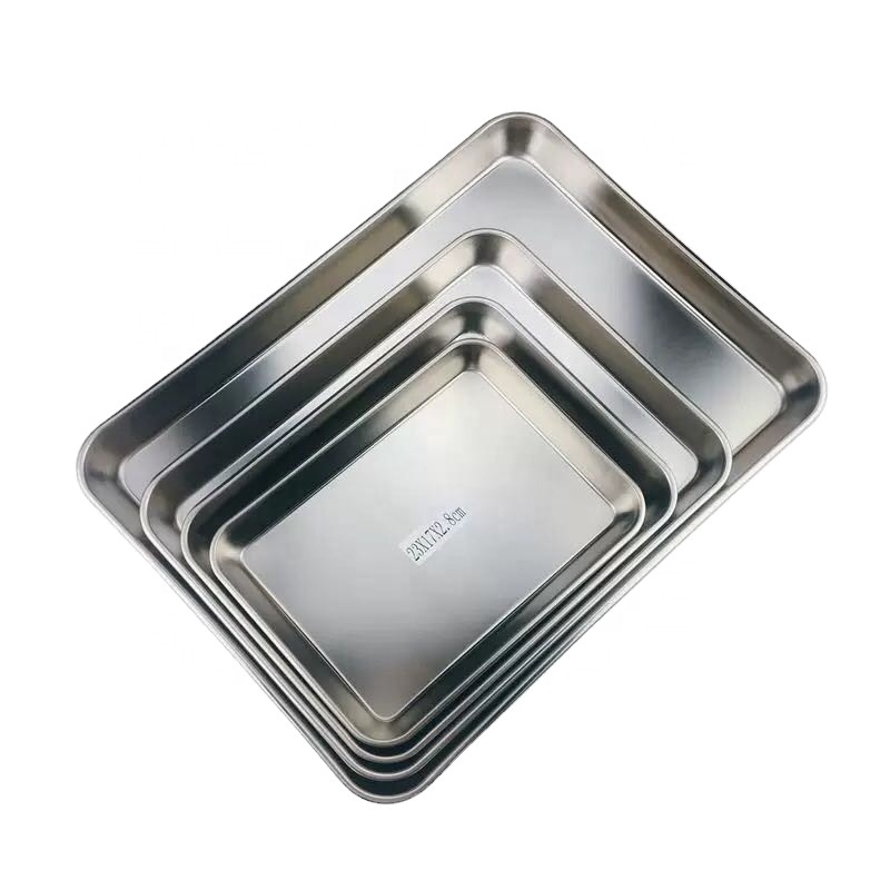 304 food grade Serving tray Rectangle Baking tray Stainless steel Roaster trays