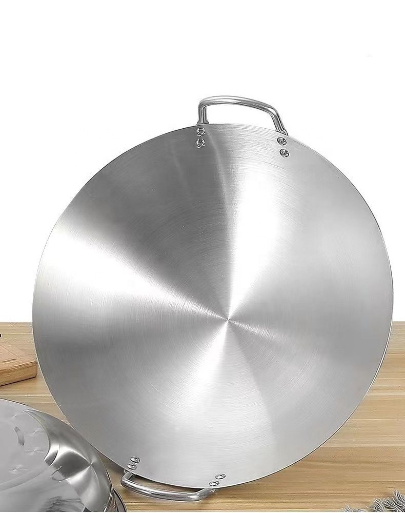 Cookware Stainless Steel Woks 30-80 cm with handles Kitchen Steel woks pan