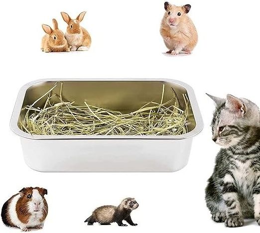 Zhongte Factory Wholesale Cat Clean Up Products Sand Box Large Pet Stainless Steel Cat Toilet Box Cat Litter Box