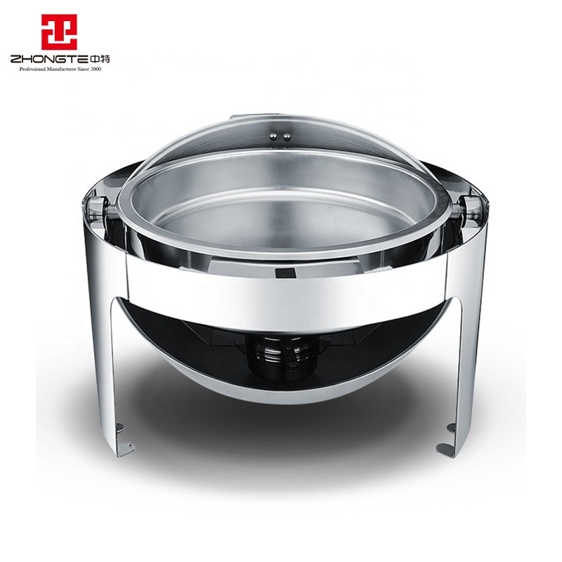 Factory Direct Sale  Hotels buffet warmer round roll top buffet serving food warmer chaffing dishes