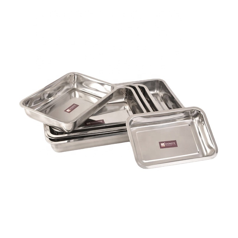 stainless steel metal serving tray