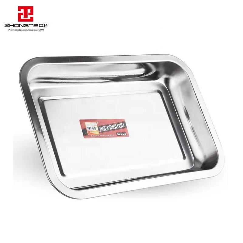 stainless steel metal serving tray