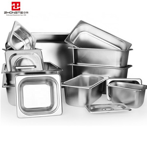 zhongte Stainless Steel Gastronom GN Pan Buffet Trays for food service equipments