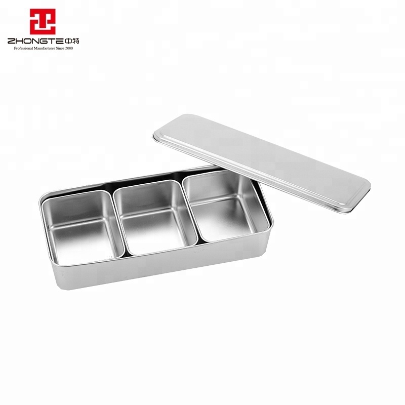 Zhongte Japanese 6 compartment spice box stainless steel condiment box spice jar for seasoning box