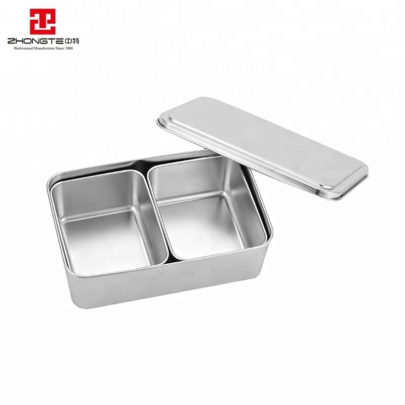 Zhongte Japanese 6 compartment spice box stainless steel condiment box spice jar for seasoning box