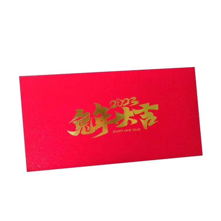 2023 Customized Chinese New Year Rabbit Angbao Hongbao Red Packets Lucky Money Red Paper Envelopes