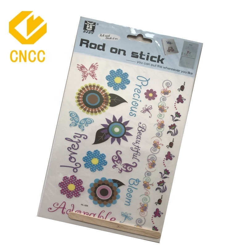 High Quality Custom Dry Peel Off Scrapbook Stickers With Sticks Rub On Scratch Transfer PVC Stickers For Kids