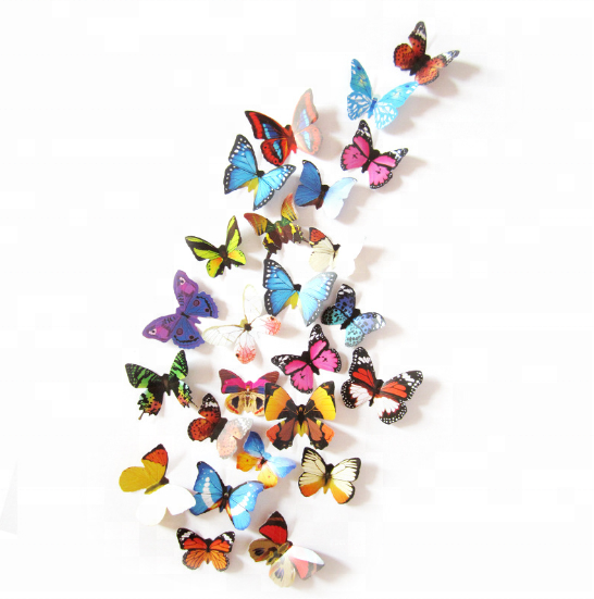 3d Effect Crystal Butterflies Wall Sticker Beautiful Butterfly for Kids Room Wall Decals