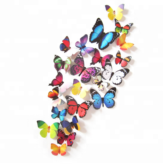 3d Effect Crystal Butterflies Wall Sticker Beautiful Butterfly for Kids Room Wall Decals