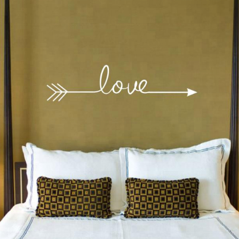 multiple Colour Love arrow decals wall sticker living room bedroom vinyl wall decals