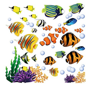 Under the Sea Decorative Peel and Stick Wall Art Sticker Decals