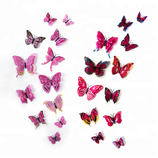 multi style types butterflies children kids game play sticker 3d wall sticker