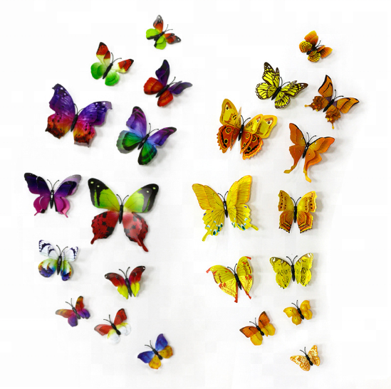 multi style types butterflies children kids game play sticker 3d wall sticker