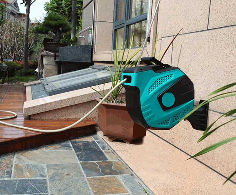 home garden wall-mounted hose reel cover with 30m PVC water hose