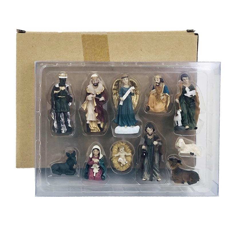 Wholesale Jesus Statues Religious Decor Resin Molds Miniature Christmas Nativity Scene Set Home Decoration Europe SCULPTURE N/A