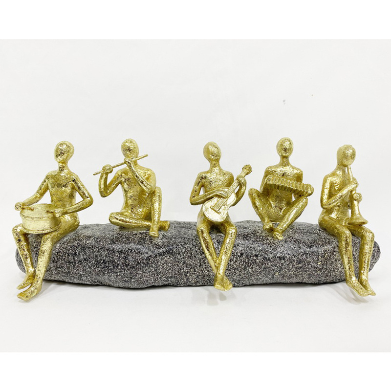 Handicraft Music Figurine Resin Crafts musician players Home Decoration  Decorative Sculpture Figurine Handmade Carved