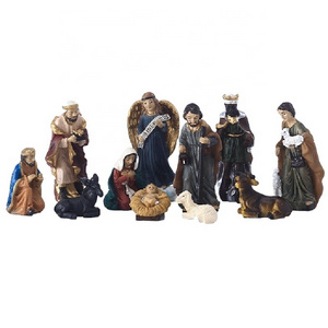 Wholesale Jesus Statues Religious Decor Resin Molds Miniature Christmas Nativity Scene Set Home Decoration Europe SCULPTURE N/A