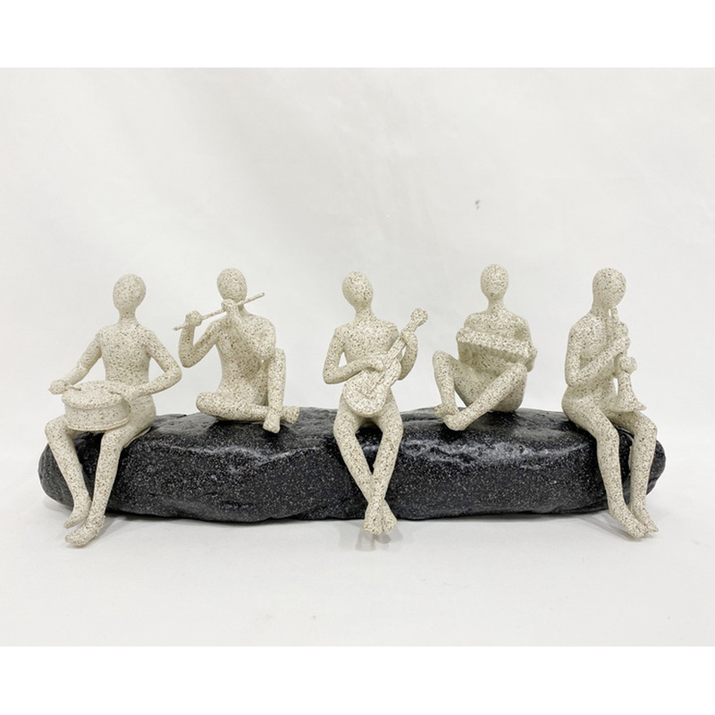 Handicraft Music Figurine Resin Crafts musician players Home Decoration  Decorative Sculpture Figurine Handmade Carved