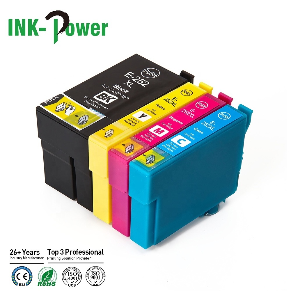 INK-POWER 252XL T252XL T252 252 Premium Compatible Color Inkjet Ink Cartridge for Epson WF-3620 Printer