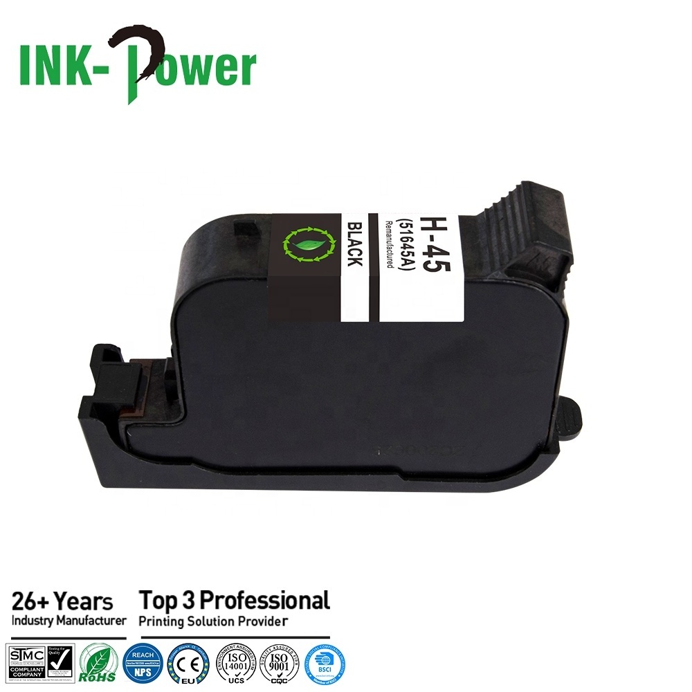 INK-POWER 45 45A 51645 51645A Black Remanufactured Inkjet Ink Cartridge Tinta Cartucho for HP45 HP45A HP Deskjet 830c Printer