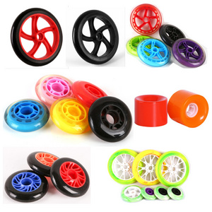 65*47mm transparent PU wheels for plastic skateboard customized printing