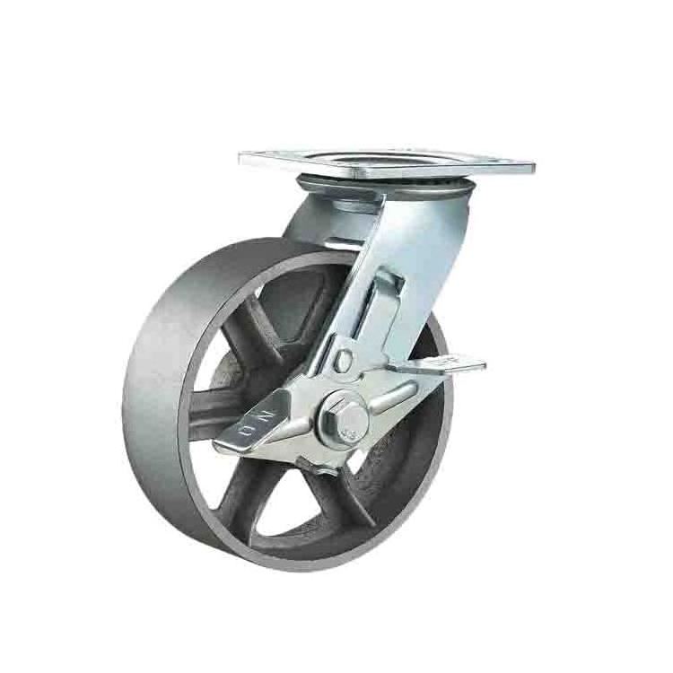 All iron casters wheels 4 5 6 8 inch oven castor cast iron caster wheel heavy duty cast iron caster