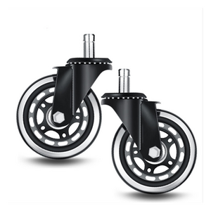 Factory Furniture Chair Castor Wheel Swivel 3 inch PU Roller Office Chair Caster Wheel replacement