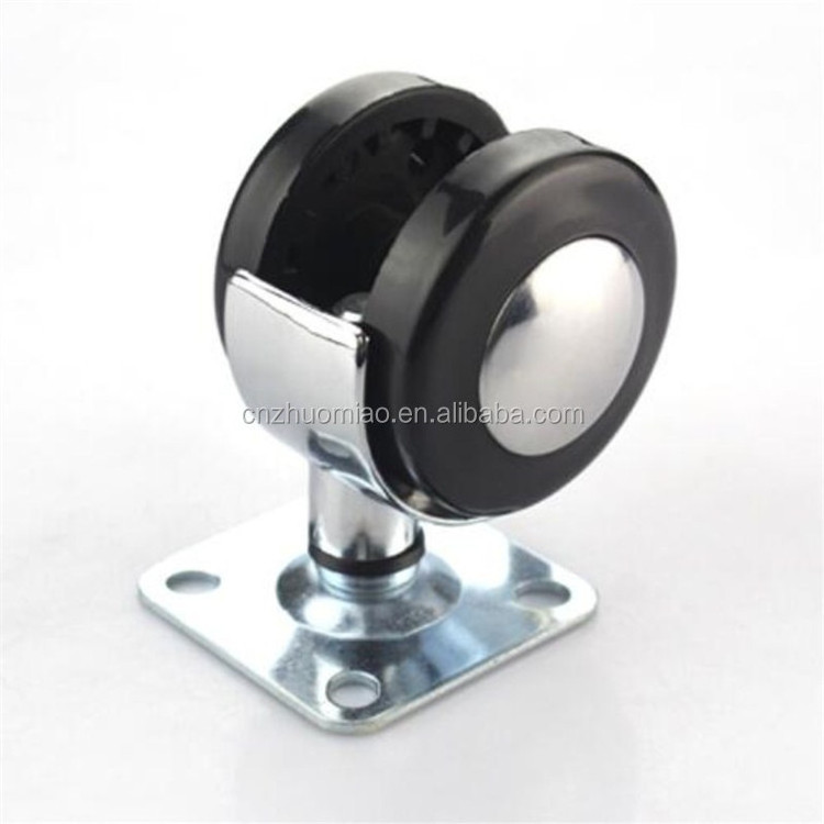 2 inch plastic universal small black furniture caster for chair metal furniture wheels small furniture wheels