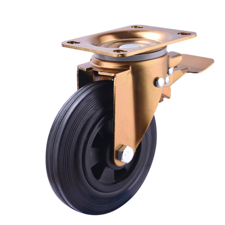 China heavy duty 3/4/5 inches castor  locking swivel brake trash can wheels waste bin waste cart casters wheels