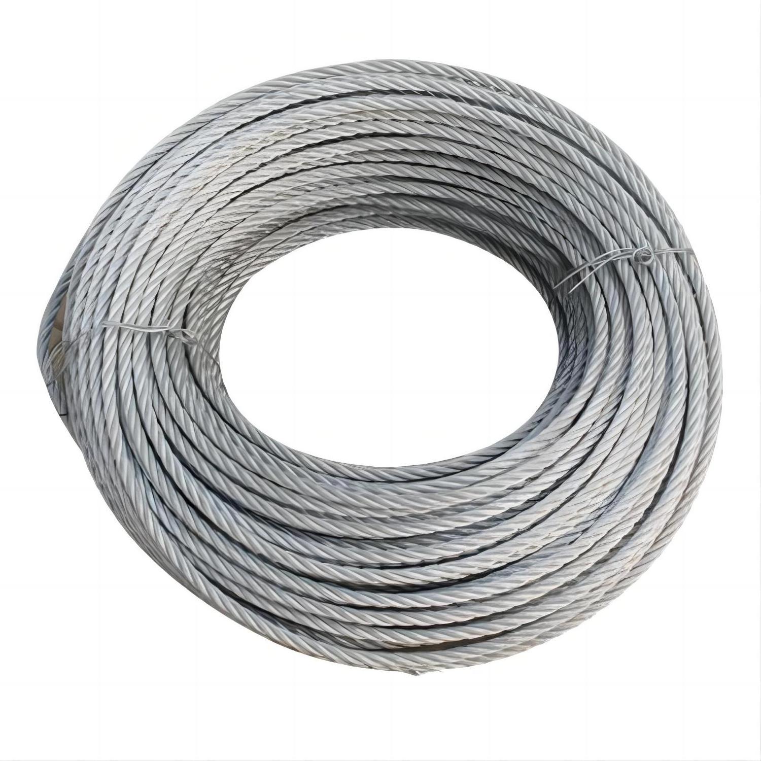 Factory Direct Selling Galvanized Steel Wire Rope Lifting Cable 8xK19S FC Elevator Wire Ropes