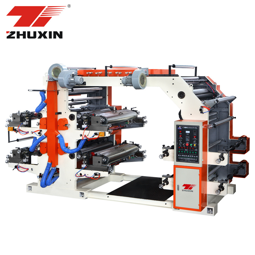 2 4 6 8 Colours Ci Gearless Flexographic Printer Single One 2 3 4 6 8 Color Mini Flexo Graphic Printing Machine