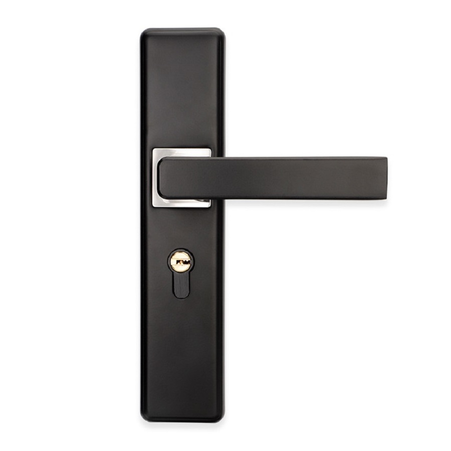 Factory direct sale customized security heavy Duty Tubular Black Double Sliding Door Lock With Key