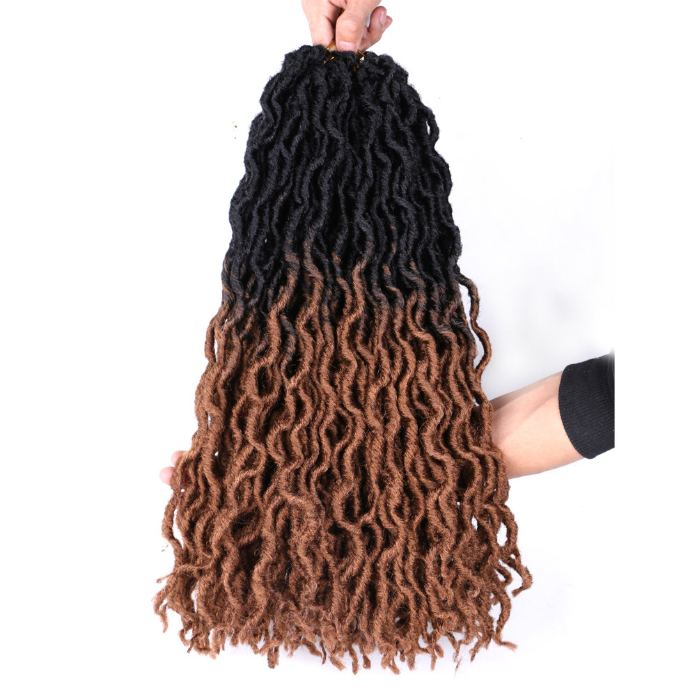 Ombre Cheap Price Deep Wave Water Wave Straight Handmade Hair Synthetic Premium Crochet Hair For Afro Women And Men