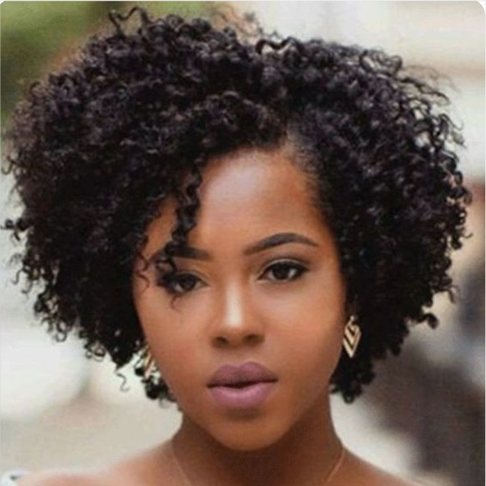 New Design Synthetic None Lace Wig Short Afro Spring Curly Hair Wig for Women braid extension