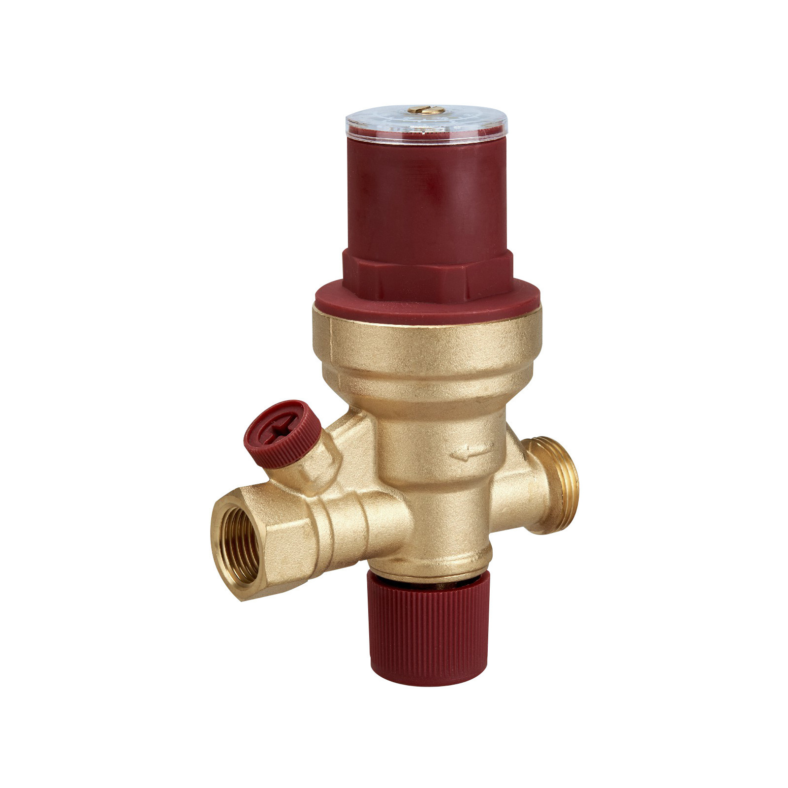 Adjustable Brass Water Automatic Boiler Fill Valve Safety Valve With Pressure Gauge