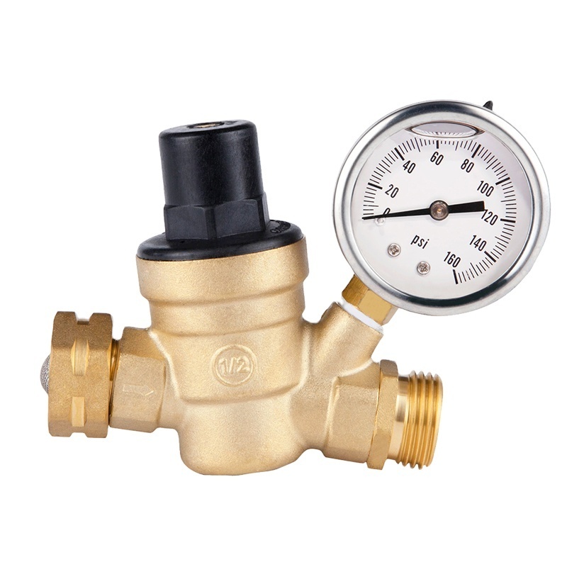 Lead free Water Reducer for RV Adjustable Brass Water Pressure Regulator Valve