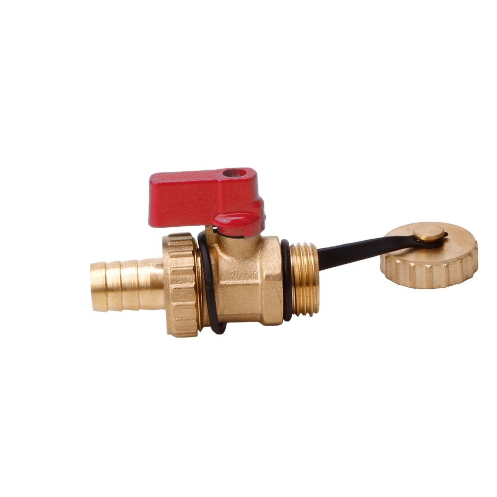 Brass Boiler Water Ball Drain  Valve with Union  Chain