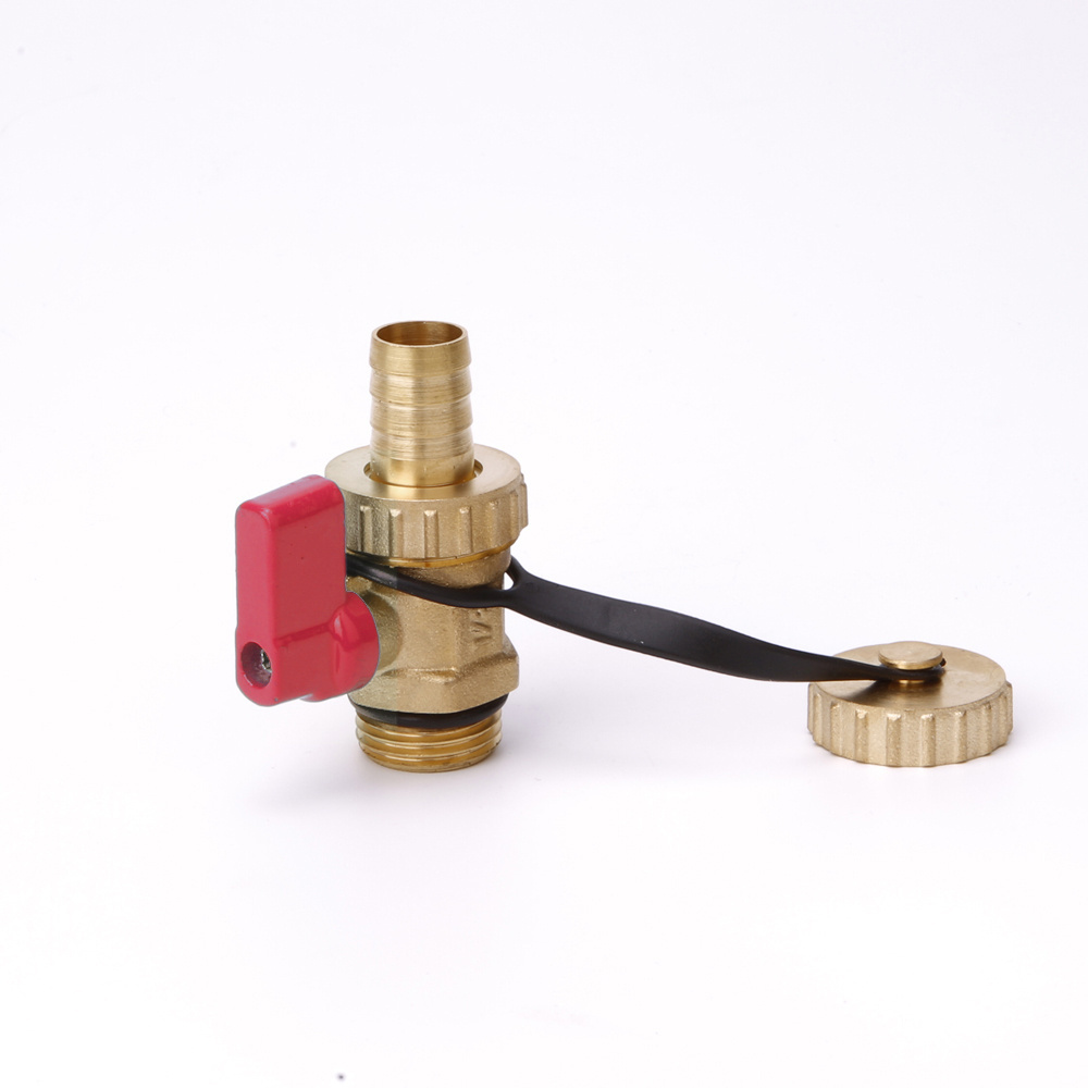 Brass Boiler Water Ball Drain  Valve with Union  Chain