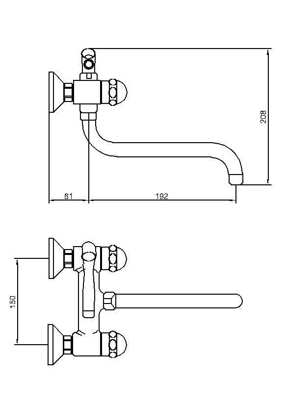 Manufacturer supply bath & shower faucets bathroom mixer brass bath faucet