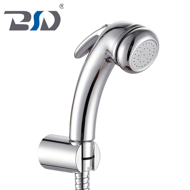 Brass Sprayer Shattaf Toilet Bidet With 1.2M S.S Flexible Hose Plastic Wall Bracket