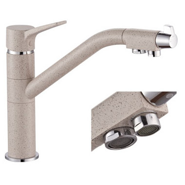 Three 3 Way Kitchen Purifier Faucets with Pure Water Flow Filter Tap