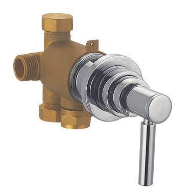 Chrome Concealed One Lever Handle 4-Port Shower Diverter Valve