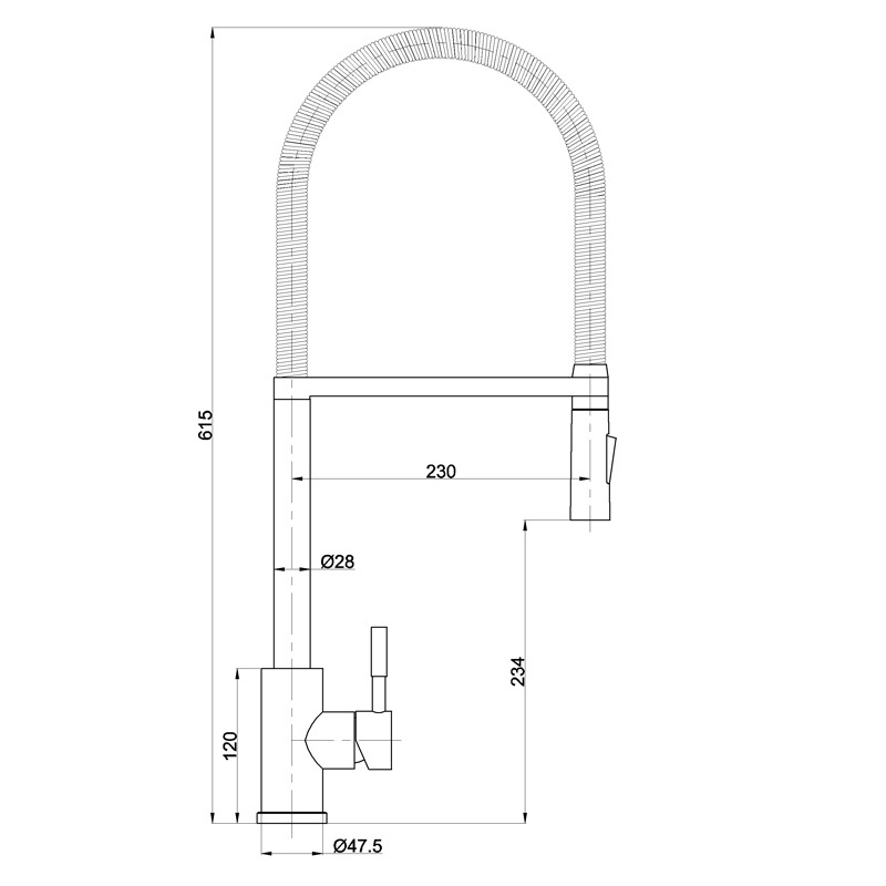 Europe Style SUS 304 Pull Out Kitchen Faucets Stainless Steel Hot Cold Water with Pull Down Sprayer