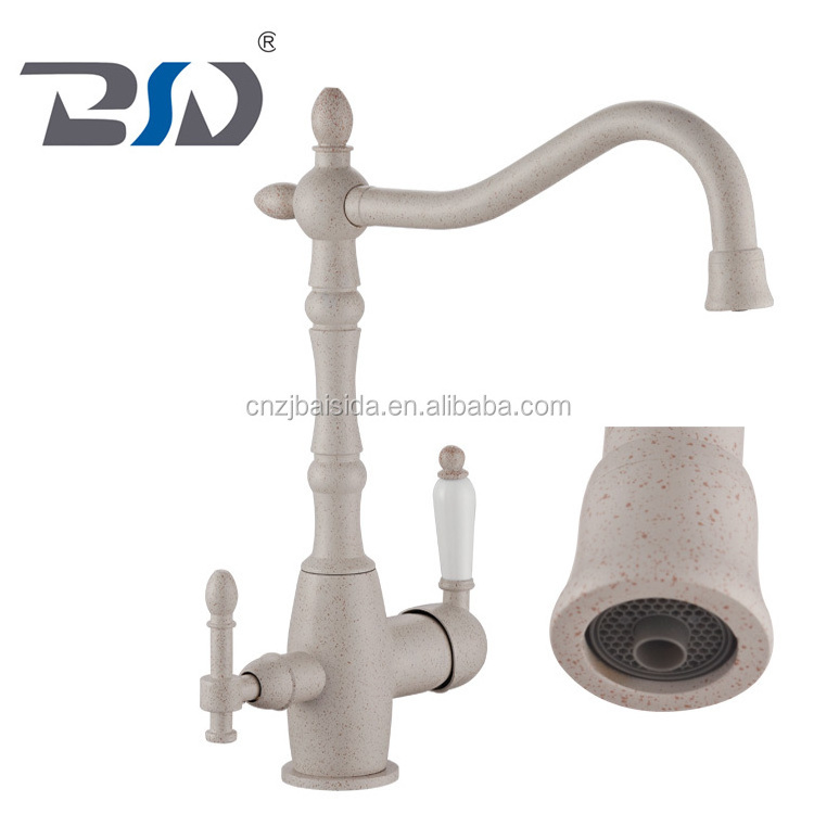 Watermark Approval Casting Lead Free Brass Two Spouts Two Handles 3 Ways Drinking Water filter Water Faucets