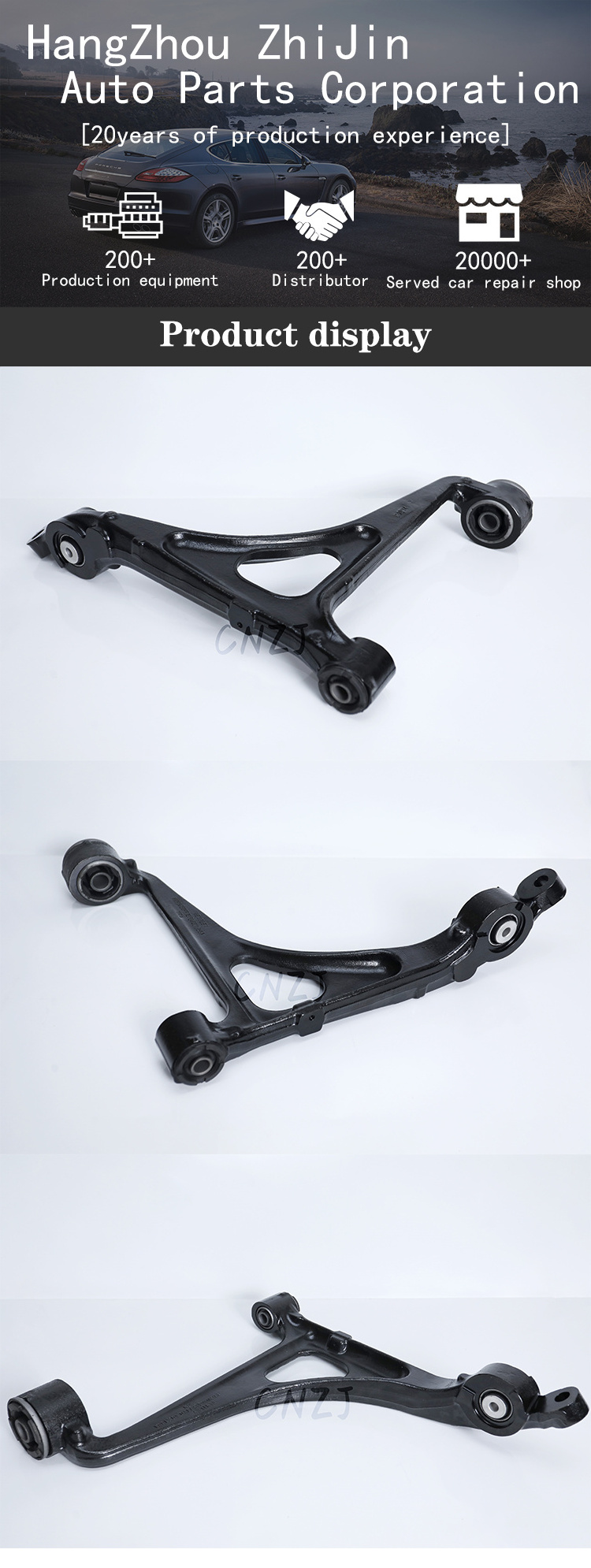 Applicable To Oem 3y0407022b Lower Suspension Aluminum Front Lower Control Arm Part Straight Suspension Control Arm Swing Arm